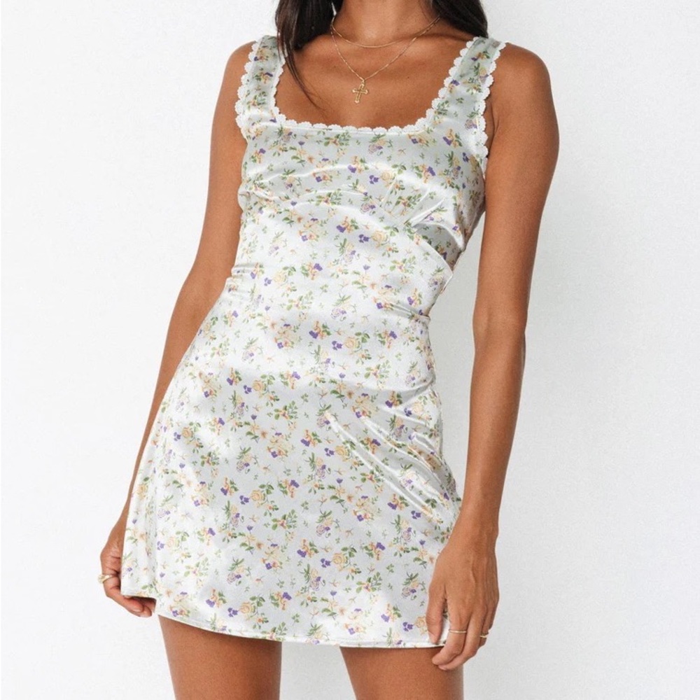 Princess Polly Berlin Satin Floral Mini Dress